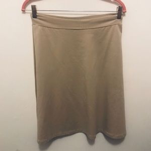 A-line khaki skirt